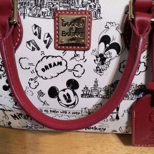 Dooney & Bourke White and Red Disney Sketch Satchel